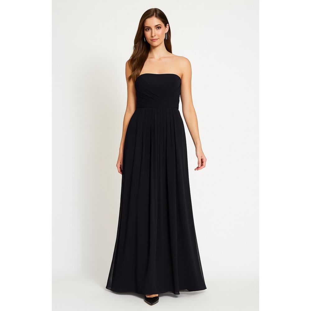 Lauren Ralph Lauren Evening Black Strapless Maxi Evening Gown Size 10